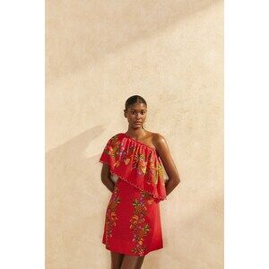 Red Tropical Romance Mini Dress
